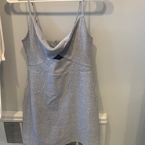 Abercrombie twisting cutout dress blue with white flowers